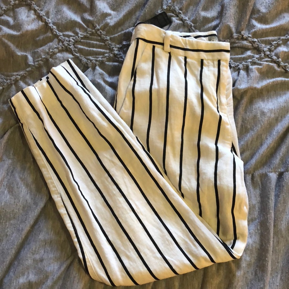 ASOS linen striped pants